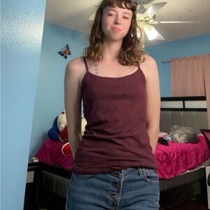 Burgundy tank top
